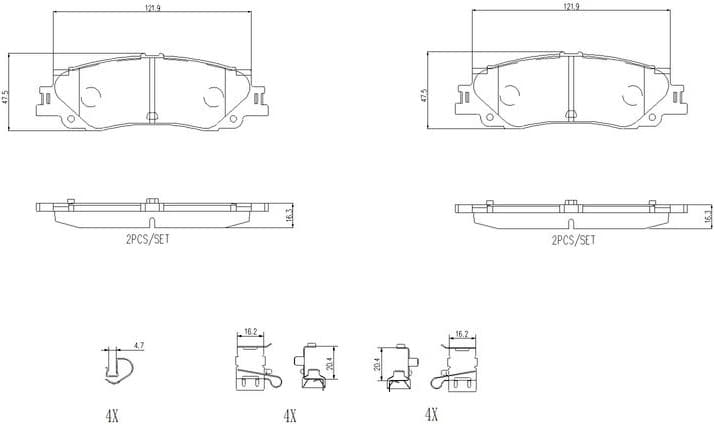 Brake Pad Set, disc brake PRIME LINE P 83 192