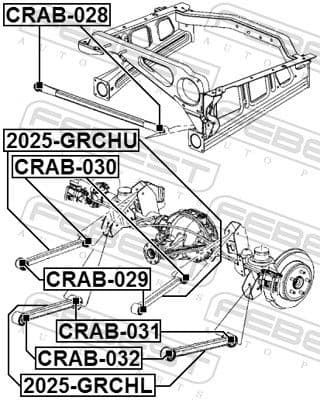 Mounting, control/trailing arm CRAB-028 - image 2