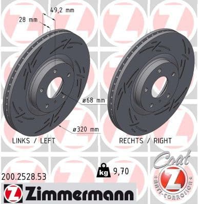 Brake Disc BLACK Z 200.2528.53