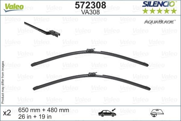 Wiper Blade SILENCIO AQUABLADE SET 572308 - image 8