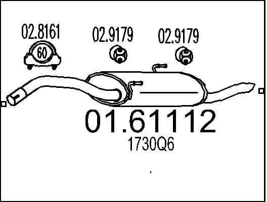 Rear Muffler 01.61112