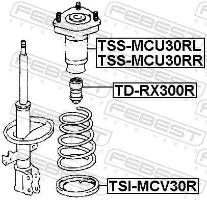 Suspension Strut Support Mount TSS-MCU30RL - image 2