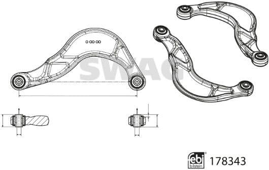 Control/Trailing Arm, wheel suspension 33 10 4480 - image 3