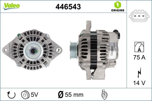 Alternator VALEO ORIGINS 446543 - image 2