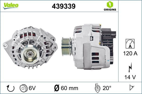 Alternator VALEO ORIGINS NEW OE TECHNOLOGY 439339 - image 5