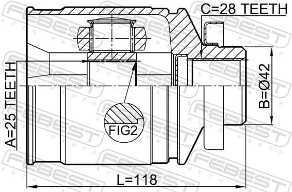 Joint Kit, drive shaft 0411-N64RH - image 2