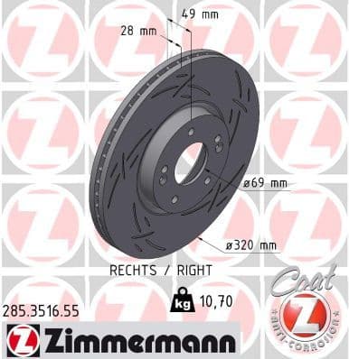 Brake Disc BLACK Z 285.3516.55