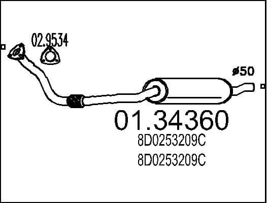 Front Muffler 01.34360