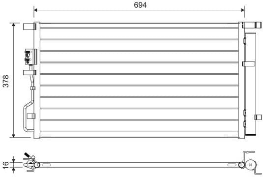 Condenser, air conditioning 822614 - image 2