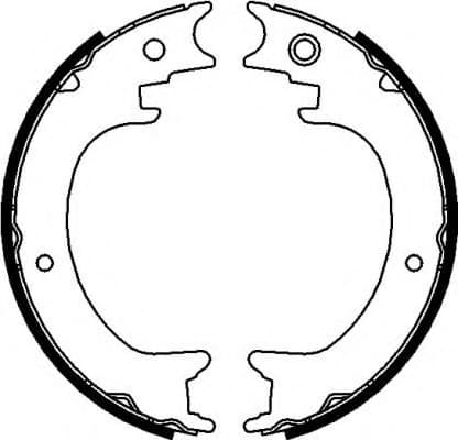 Brake shoes handbrake 89590