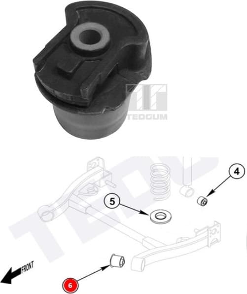 Silentblock rear axle 00678491