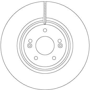 Brake Disc TRW SINGLE DF6958S