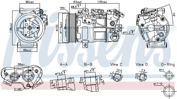 Compressor, air conditioning ** FIRST FIT ** 891017