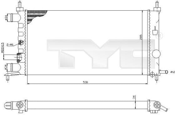 Radiator, engine cooling 725-0025-R