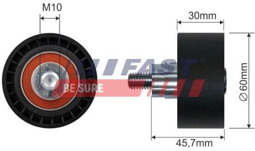 Tensioner Pulley, V-ribbed belt FT44566