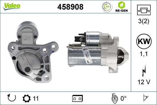 Starter VALEO RE-GEN REMANUFACTURED 458908 - image 2