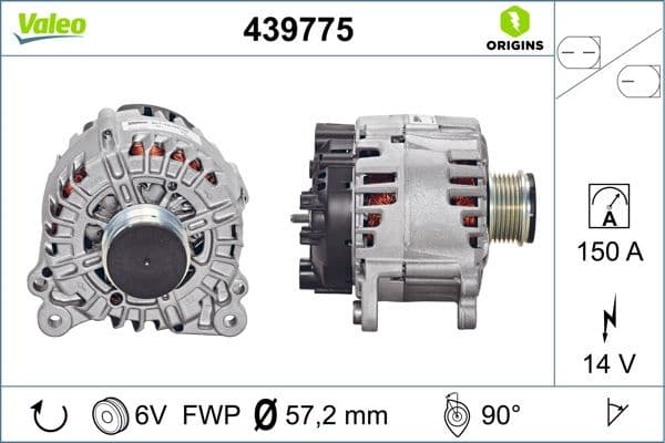 Alternator VALEO ORIGINS NEW OE TECHNOLOGY 439775 - image 6