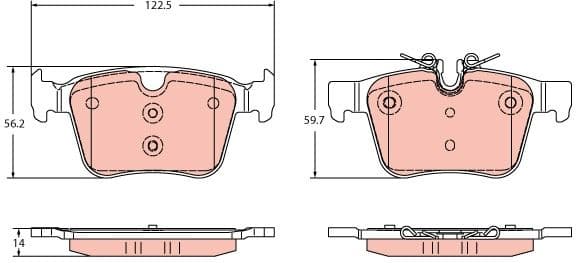 Brake Pad Set, disc brake GDB2351