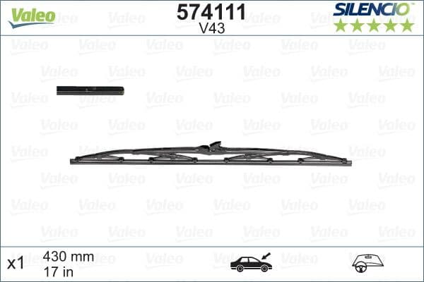 Wiper Blade SILENCIO CONVENTIONAL SINGLE 574111 - image 4