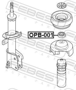 Rolling Bearing, suspension strut support mount OPB-001 - image 2
