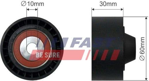 Tensioner Pulley, V-ribbed belt FT44563