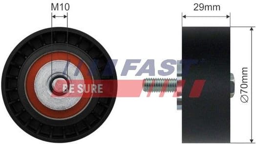 Tensioner Pulley, V-ribbed belt FT44575