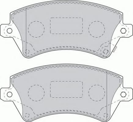 Brake pads front, Top Quality FDB1573