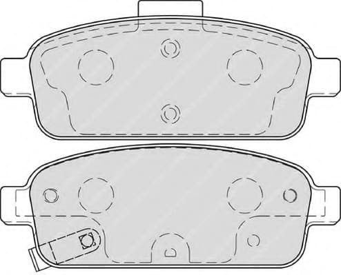 Brake pads rear, Top Quality FDB4265