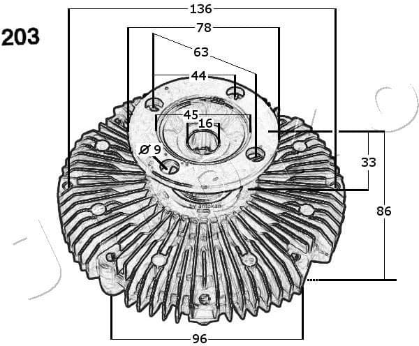 Clutch, radiator fan 36203 - image 3