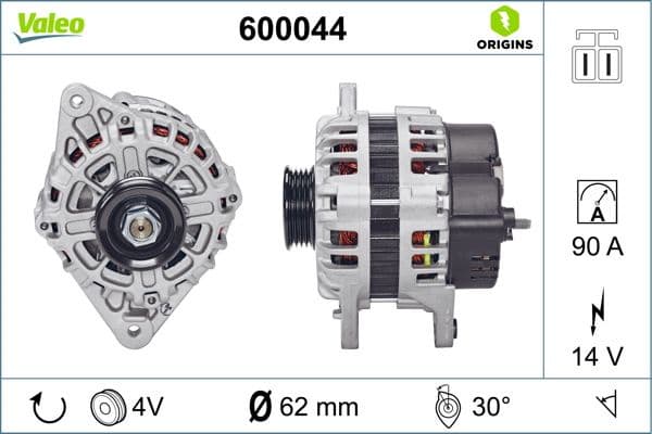Alternator VALEO ORIGINS NEW OE TECHNOLOGY 600044 - image 5