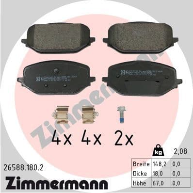 Brake Pad Set, disc brake 26588.180.2