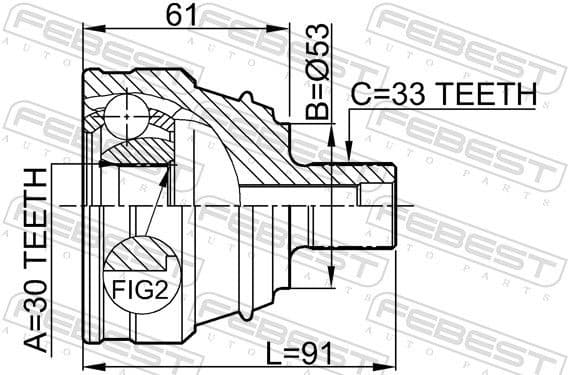 Joint Kit, drive shaft 1710-004 - image 2