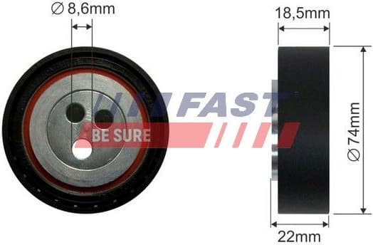 Tensioner Pulley, V-ribbed belt FT44587