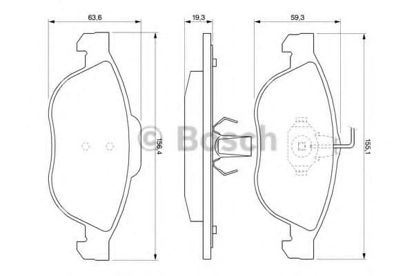 Brake Pad Set, disc brake 0986424507