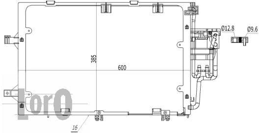Condenser, air conditioning LORO 037-016-0028 - image 2