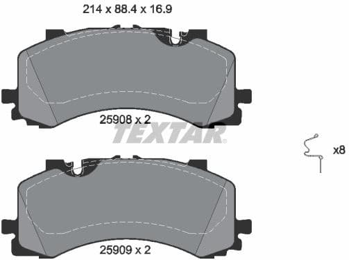 Brake Pad Set, disc brake Q+ 2590801