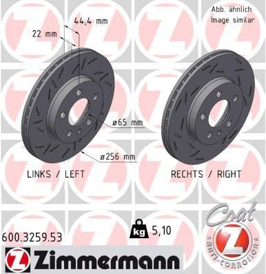 Brake Disc BLACK Z 600.3259.53