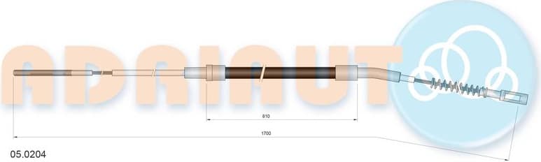 Cable Pull, parking brake 05.0204