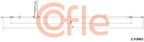 Cable Pull, parking brake 92.1.FO002