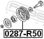 Tensioner Pulley, V-ribbed belt 0287-R50 - image 2