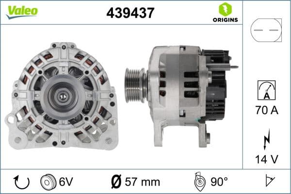 Alternator VALEO ORIGINS NEW OE TECHNOLOGY 439437 - image 4