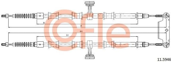 Cable Pull, parking brake 92.11.5946