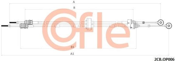 Cable Pull, manual transmission 92.2CB.OP006