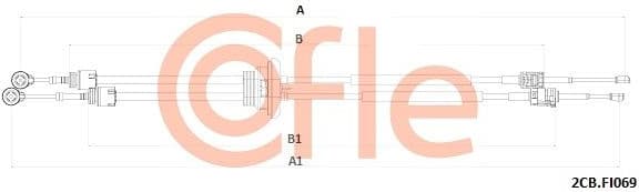 Cable Pull, manual transmission 92.2CB.FI069
