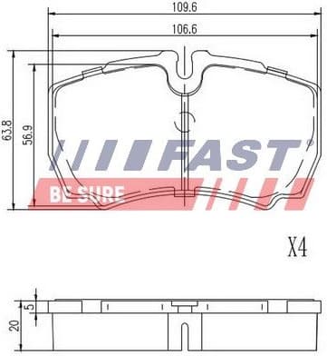 Brake Pad Set, disc brake FT29092HD