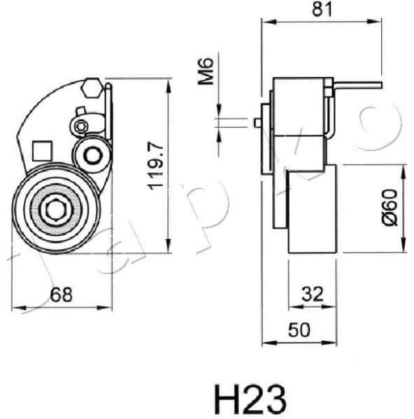 Tensioner, timing belt 45H23 - image 3