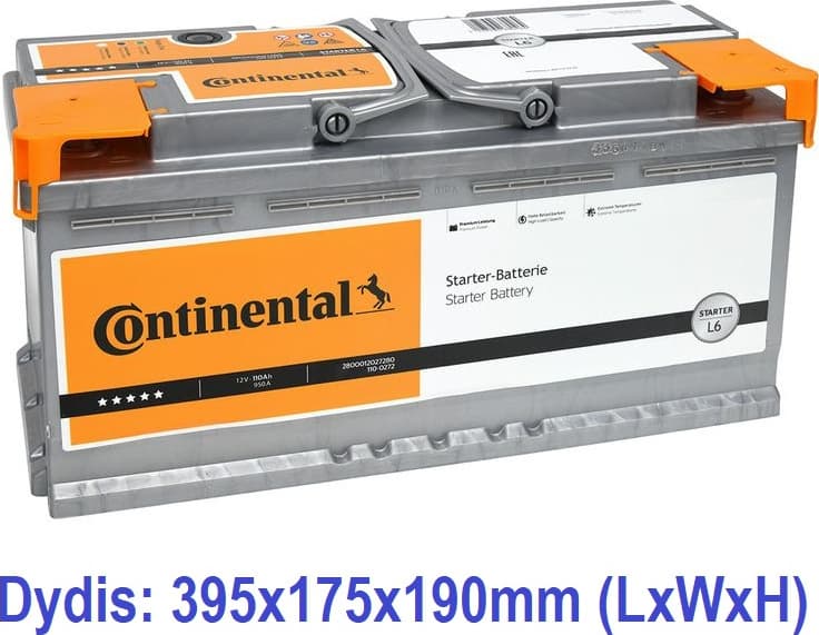 Akumuliatorius CONTINENTAL 110Ah 950A PREMIUM - 2800012027280 - image 2