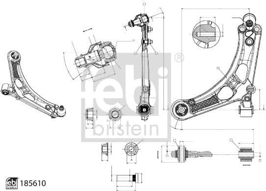 Control/Trailing Arm, wheel suspension 185610