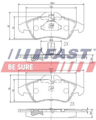 Brake Pad Set, disc brake FT29016