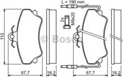 Brake Pad Set, disc brake 0986494056